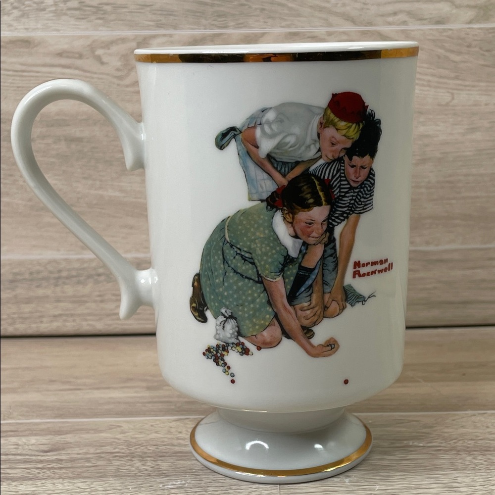 1981 Danbury Mint Norman Rockwell Porcelain Mug